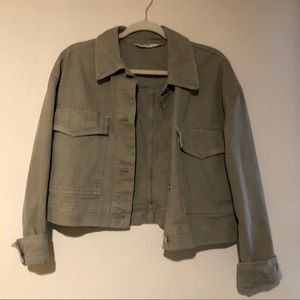 Zara Cropped Utility Jacket